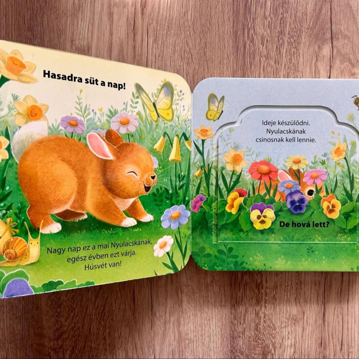 Kukucskálj, keresgélj! - Boldog húsvétot, Nyulacska! - 7 kihajtható füllel